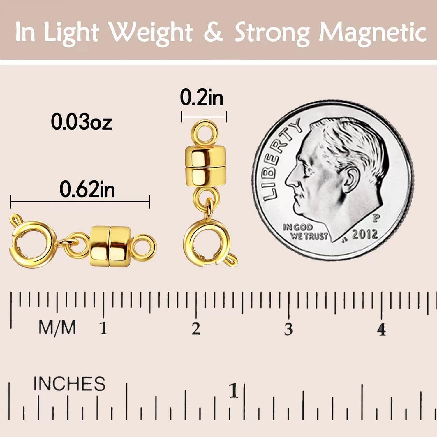 Detalle de OHINGLT Magnetic Necklace Clasps, Brass
