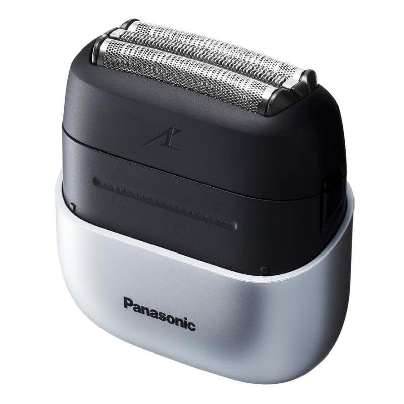 Detalle de Panasonic ES-CM3BKS503: afeitadora de láminas con batería integrada, 3 cuchillas y uso en seco o mojado