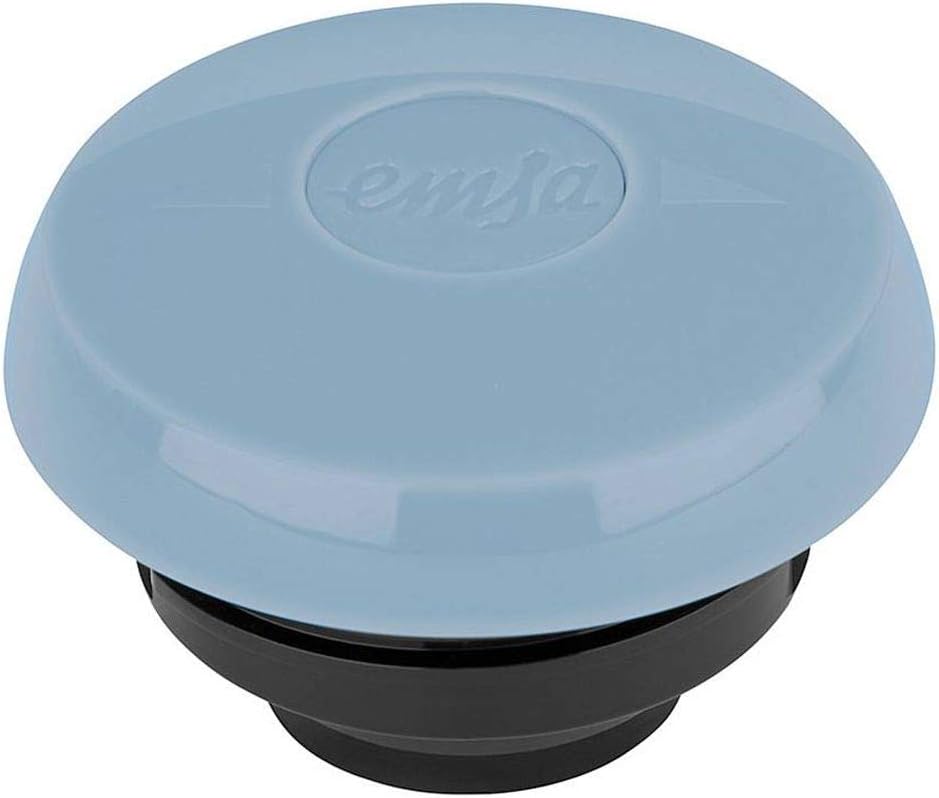 Detalle de Emsa Samba F4010100 – dzbanek termiczny 1 l, Quick Press, pudrowy niebieski