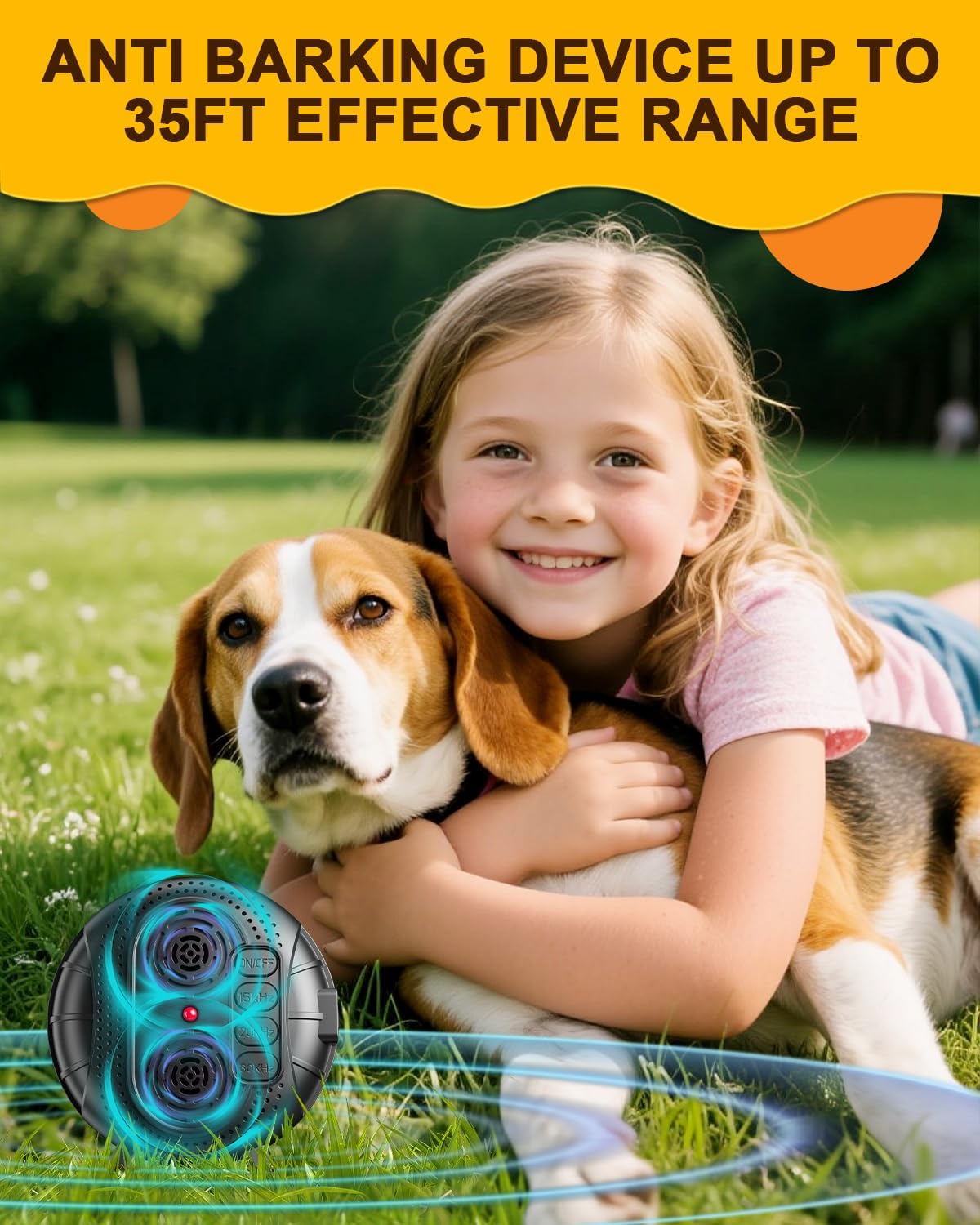 Thumbnail 5 de Anti Barking Device for Dogs with 3 Modes – Rechargeable Ultrasonic Bark Stopper, 33ft Range