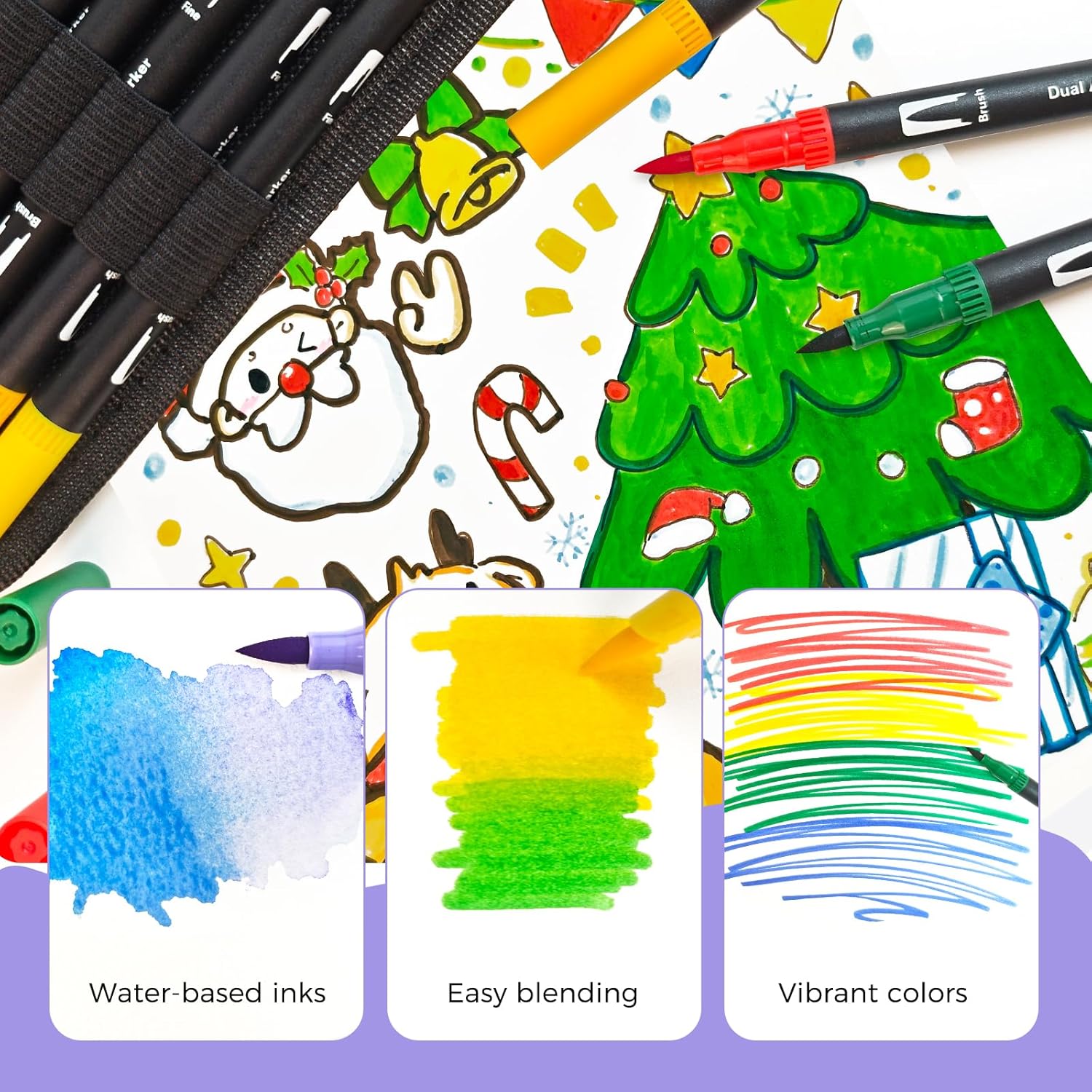 Thumbnail 3 de Artecho 72 Dual Tip Brush Pens 72 colours 🎨