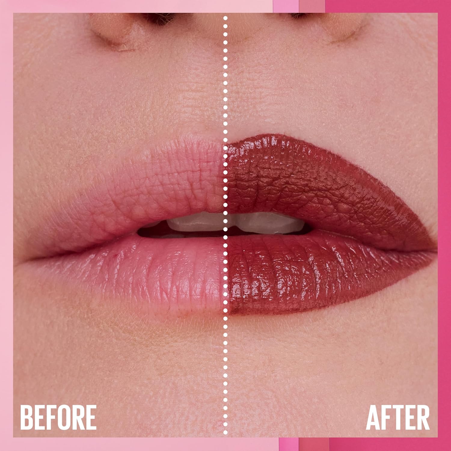 Detalle de MAYBELLINE Serum Lipstick: Hydrating Lip Makeup with 8HR Plumping Moisture in Midtone Cool Pink Satin