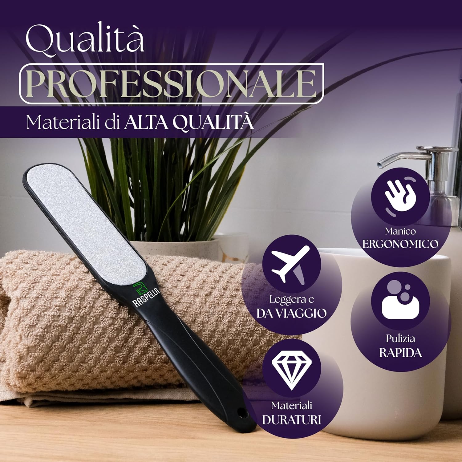 Thumbnail 3 de Lima Piedi Professionale per calli e pelle secca: spatola per talloni screpolati, riutilizzabile e facile da pulire