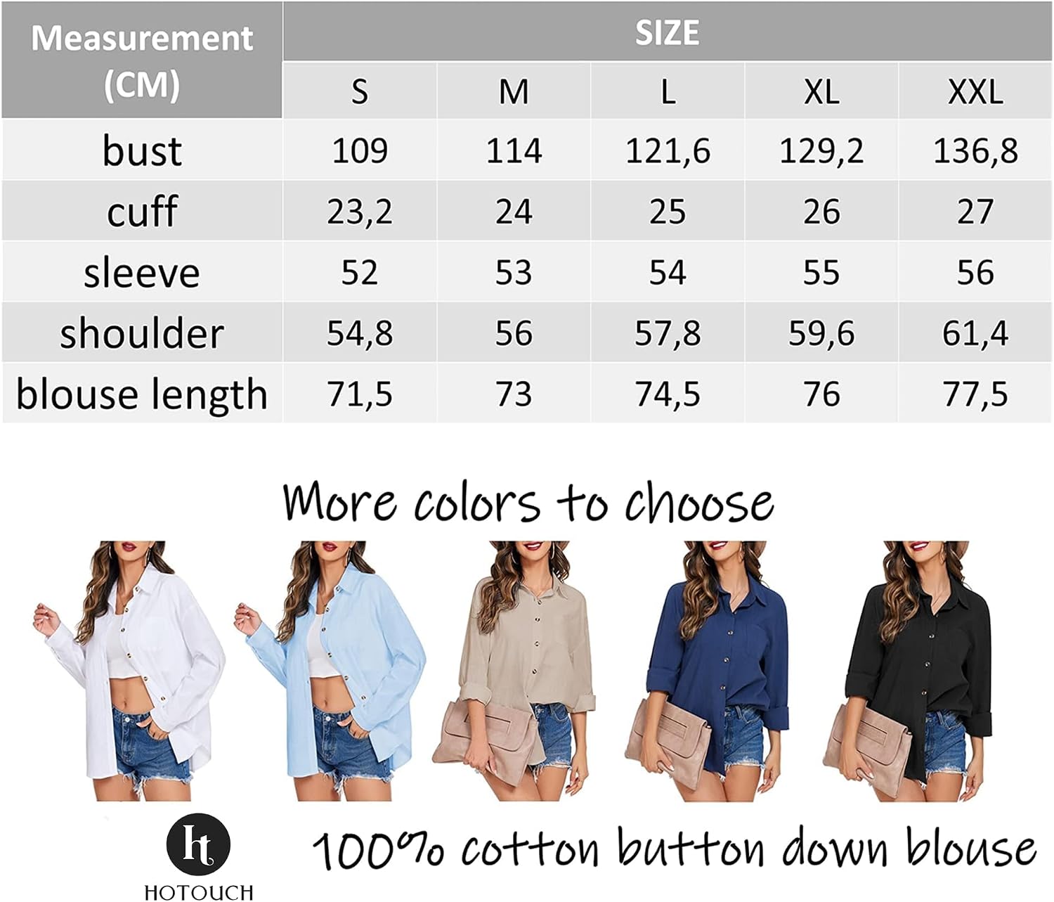Thumbnail 5 de Chemise femme en coton à manches longues