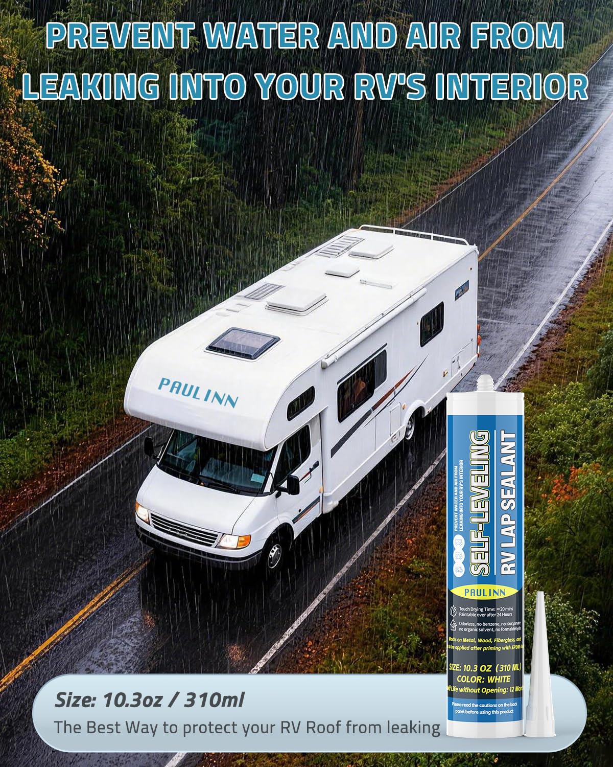 Thumbnail 6 de PAULINN Self Leveling Lap Sealant White for RV Roof — 4 Pack