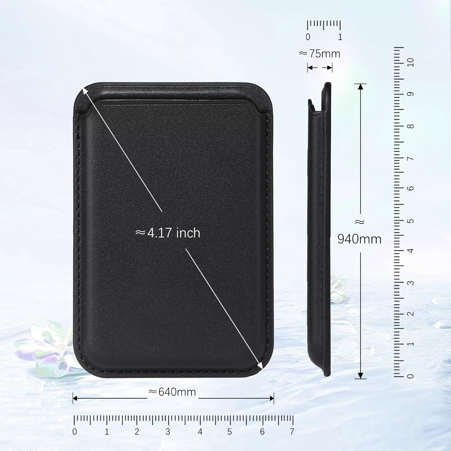 Thumbnail 4 de DOMAVER magnetischer Handy-Kartenhalter für MagSafe Wallet – für iPhone 16/15/14/13/12 Pro & weitere, schwarz