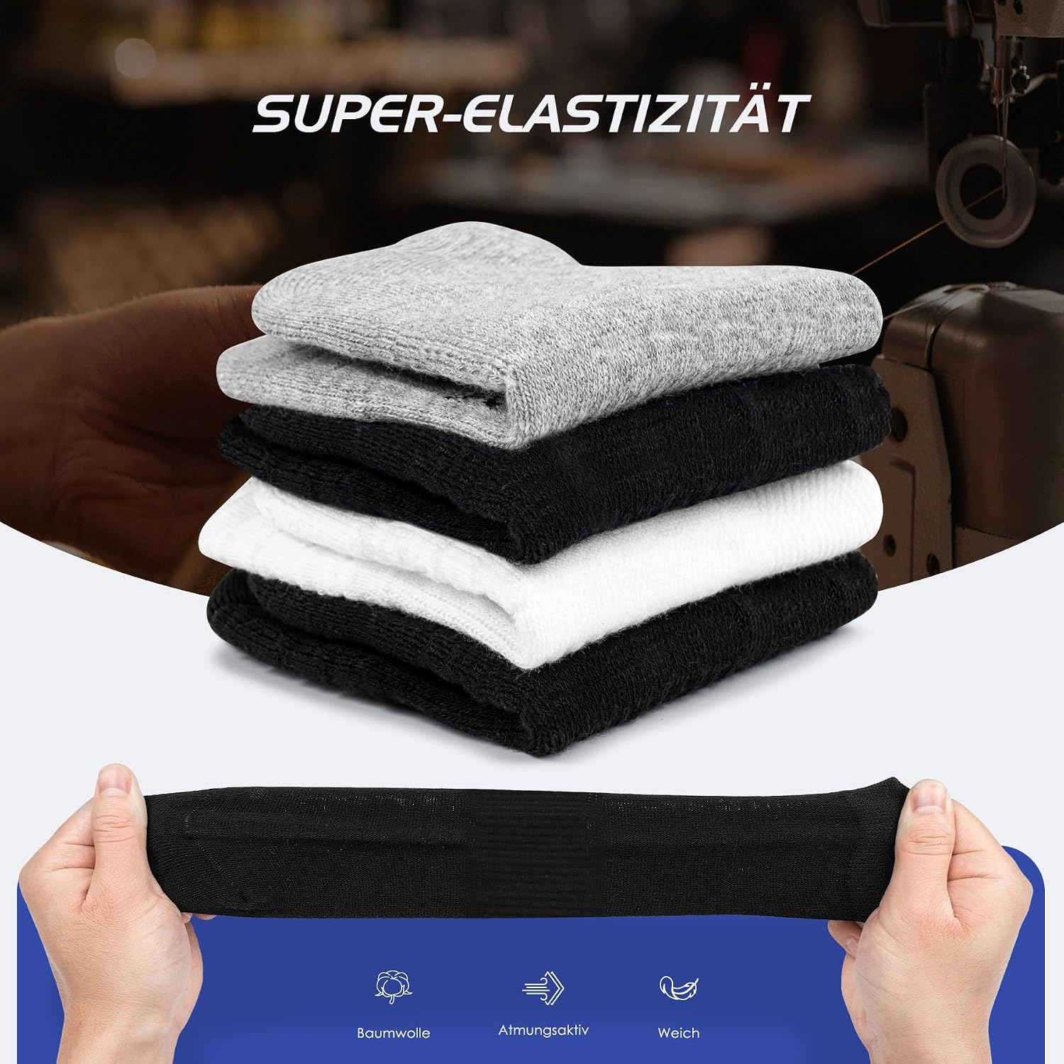 Detalle de TUUHAW Trainer Socks 10 Pairs – Short Ankle, Breathable Cotton for Sports and Everyday Wear