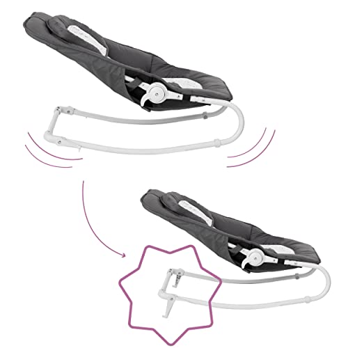 Detalle de Badabulle Transat pour Bébé Easy Moonlight — fixation ou balancelle, réducteur amovible, arche de jeux et pliage compact