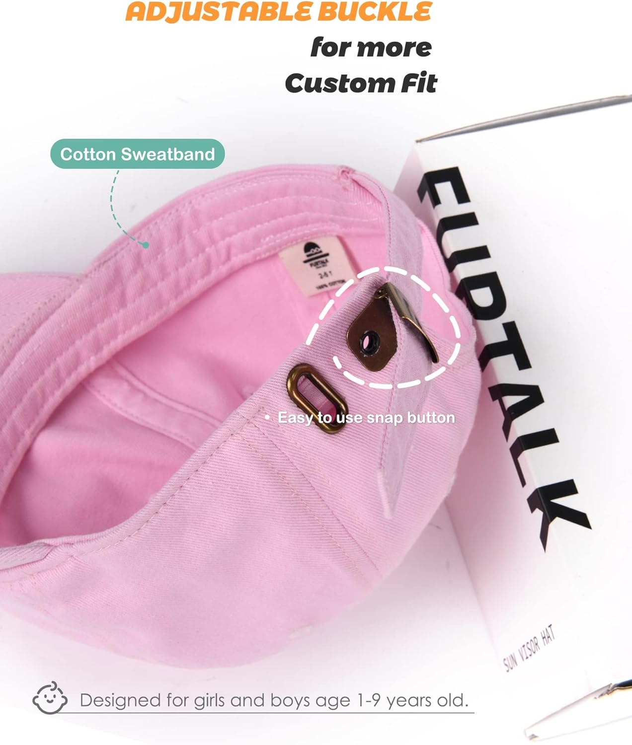 Thumbnail 2 de FURTALK Kinder Basecap mit UV-Schutz, verstellbar – 100% Baumwolle