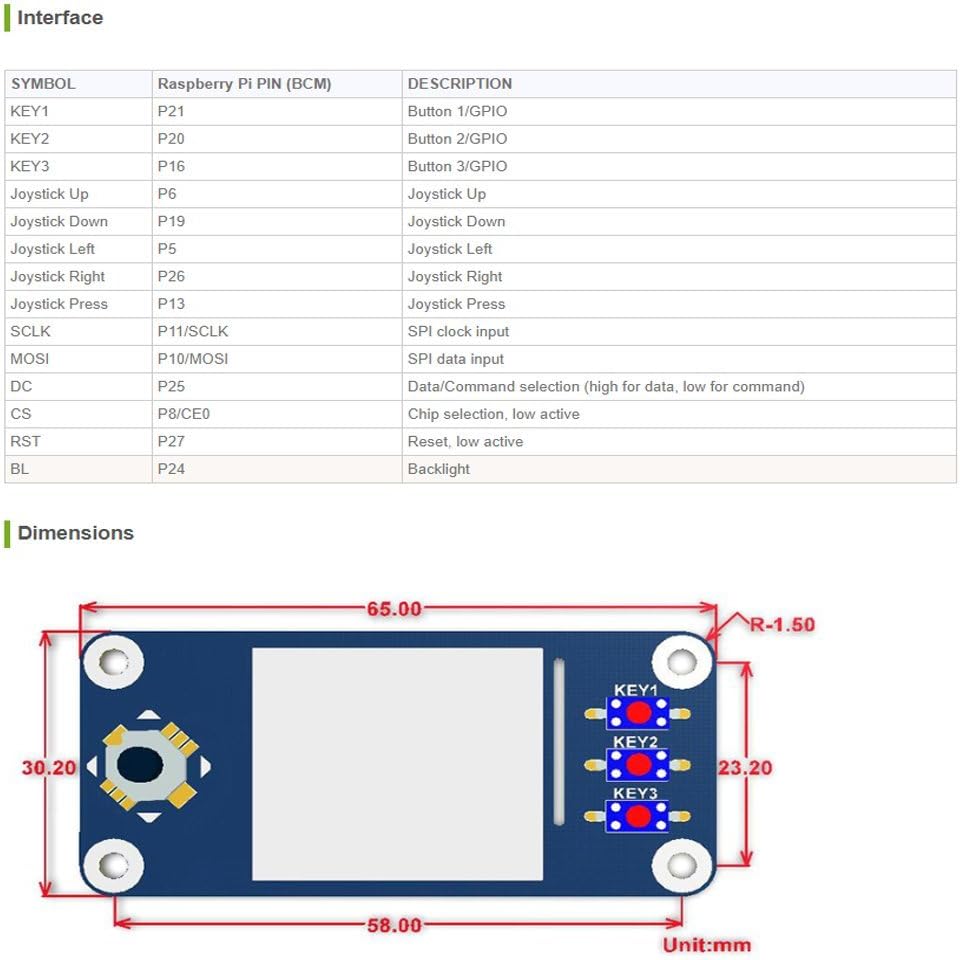 Thumbnail 3 de Waveshare 1.3inch LCD HAT Raspberry Pi用IPS液晶、240×240・SPI接続