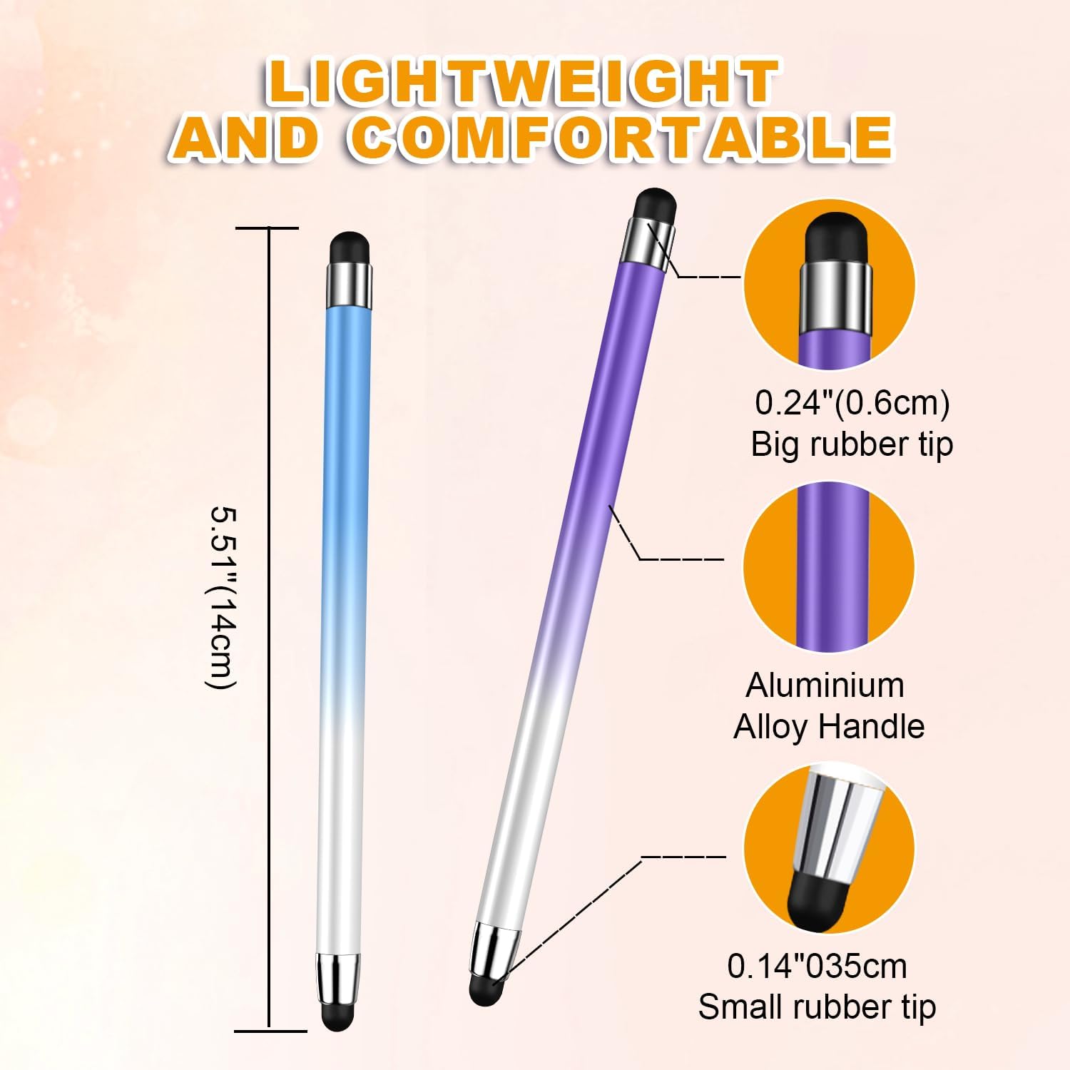 Detalle de Stylus (10 Pcs), 2-in-1 Stylus Pen for Touch Screen: High Precision, No Charging, All‑Screen Compatibility