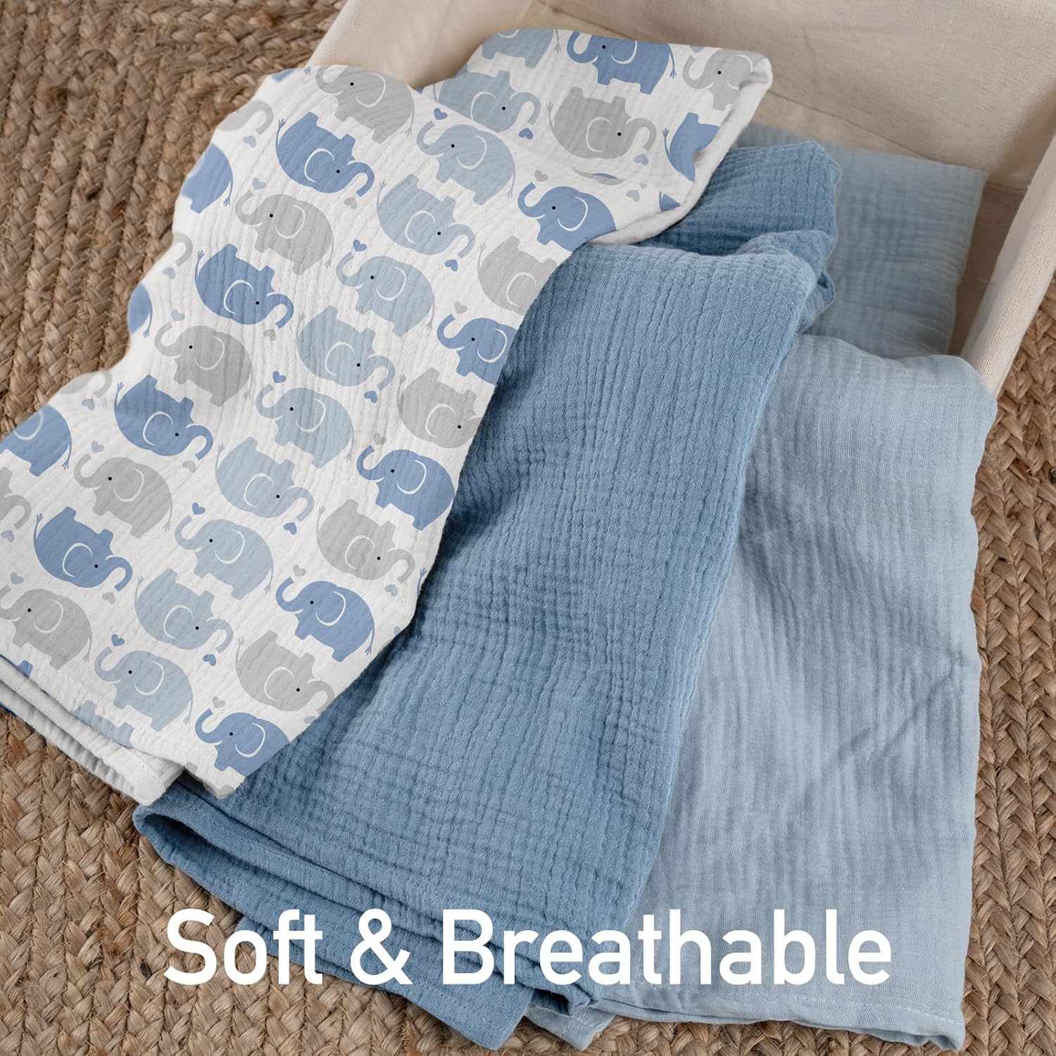 Thumbnail 2 de GLLQUEN BABY muslin swaddle blanket 95x100cm