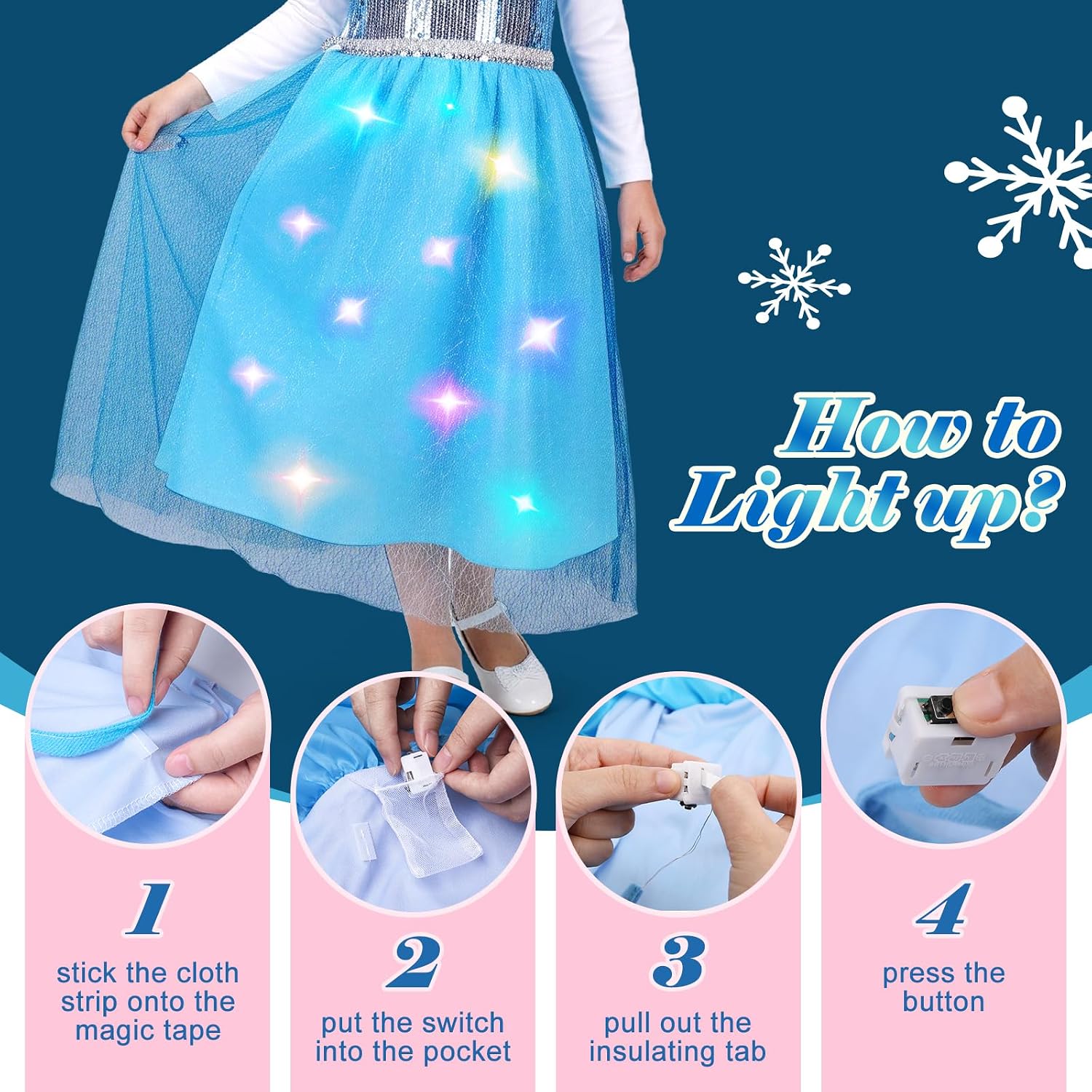 Thumbnail 4 de Meland Princess Dress Up Light Up Costume 3-10