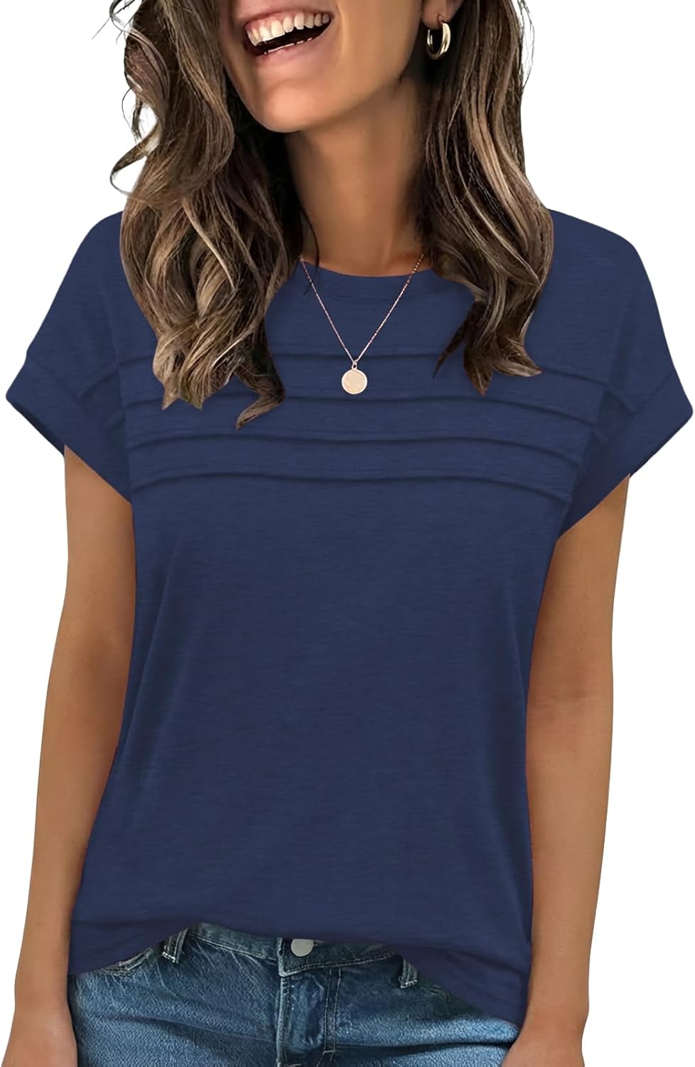 Thumbnail 6 de Cuptacc Damen T-Shirt mit Rundhals – kurzarm, locker & knitterarm