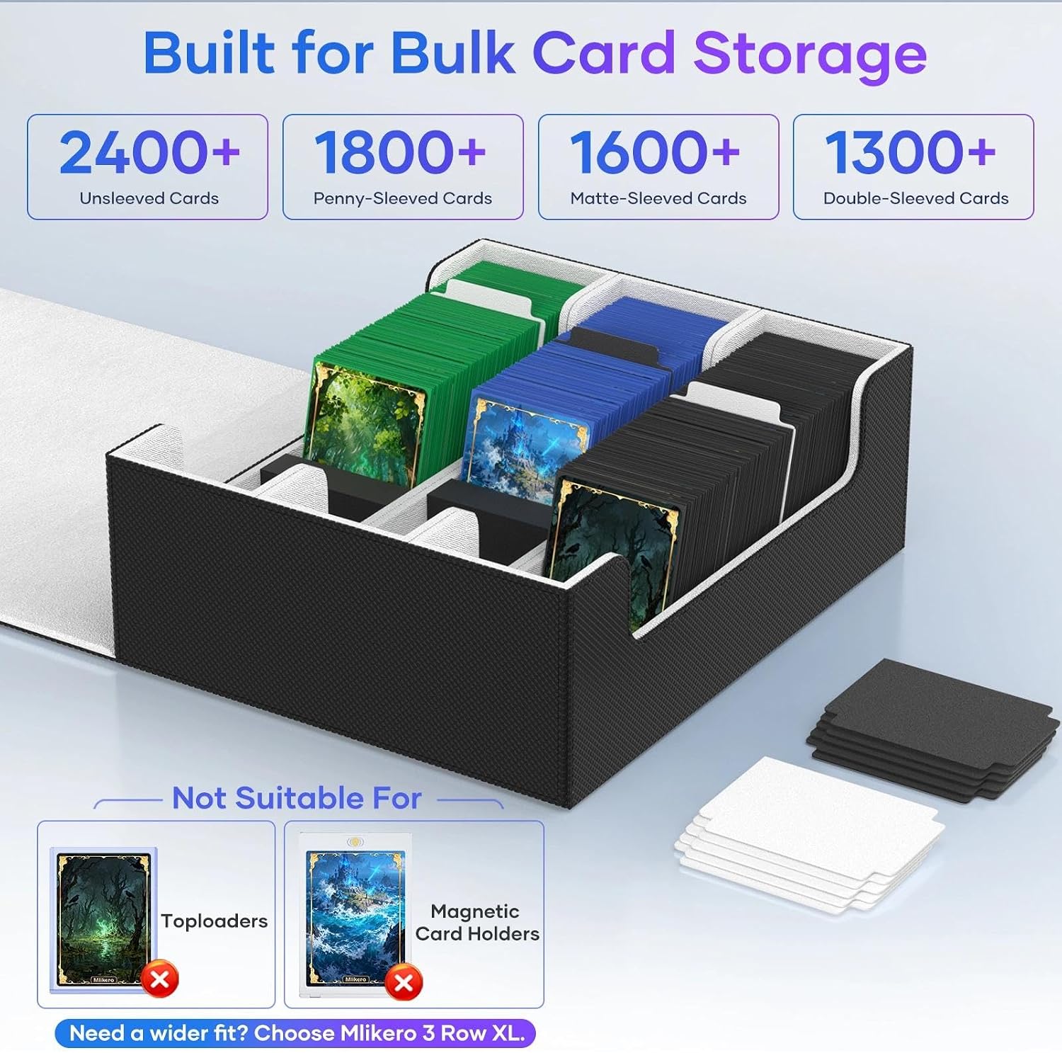 Detalle de Mlikero Card Deck Storage Box 1800+