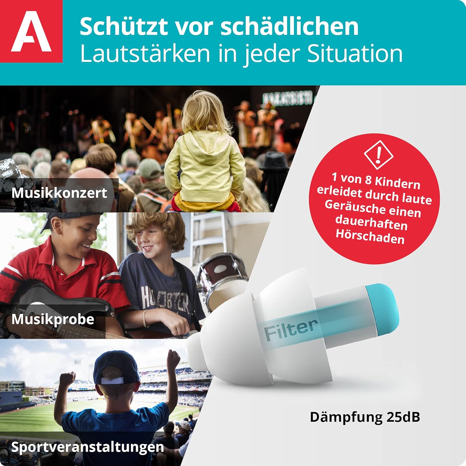 Thumbnail 3 de Alpine Pluggies Kinder Ohrstöpsel 25 dB 🦻