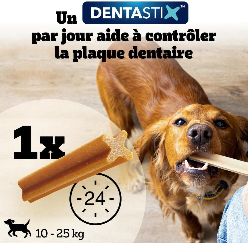 Thumbnail 3 de Pedigree DENTASTIX 56 Bâtonnets d’entretien dentaire pour Grands Chiens (25 kg+), Saveur Poulet et Boeuf – 8 sachets