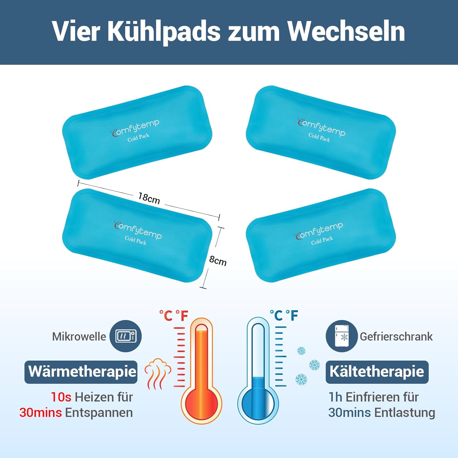 Thumbnail 3 de Comfytemp Weisheitszahn Kühlkompresse Freihändig 85 cm