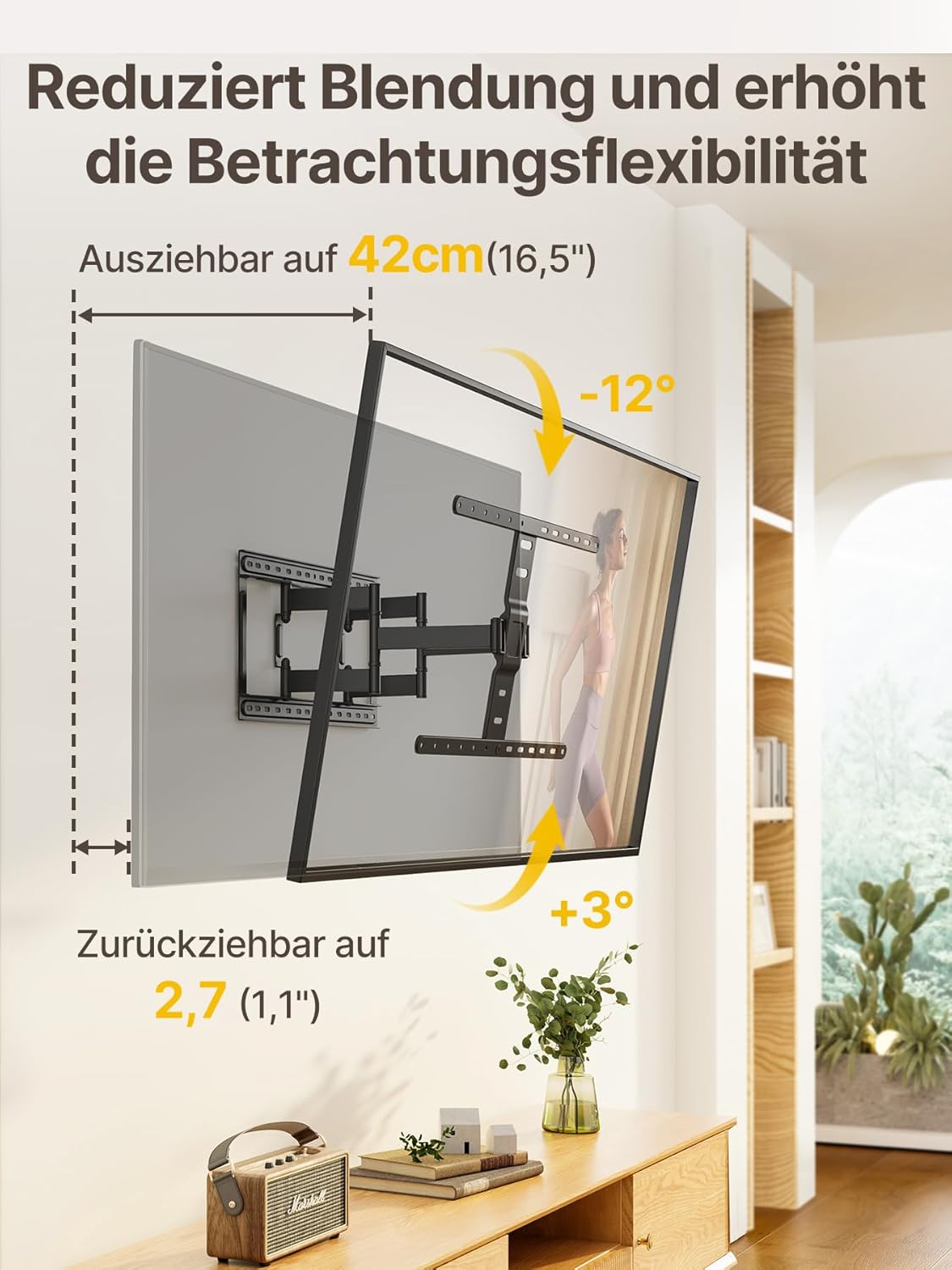 Thumbnail 5 de monTEK Ultra Slim TV Wandhalterung 43-90 Zoll