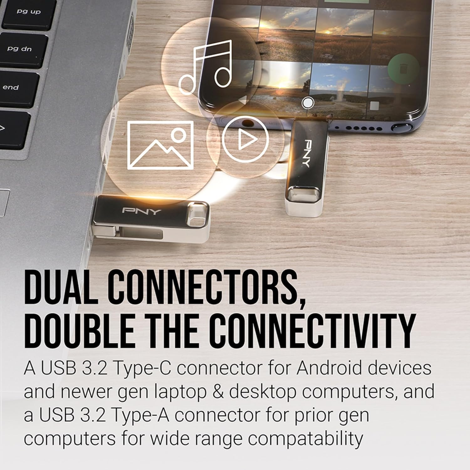 Thumbnail 4 de PNY Duo Link 64GB USB 3.2 Tipo C para Android