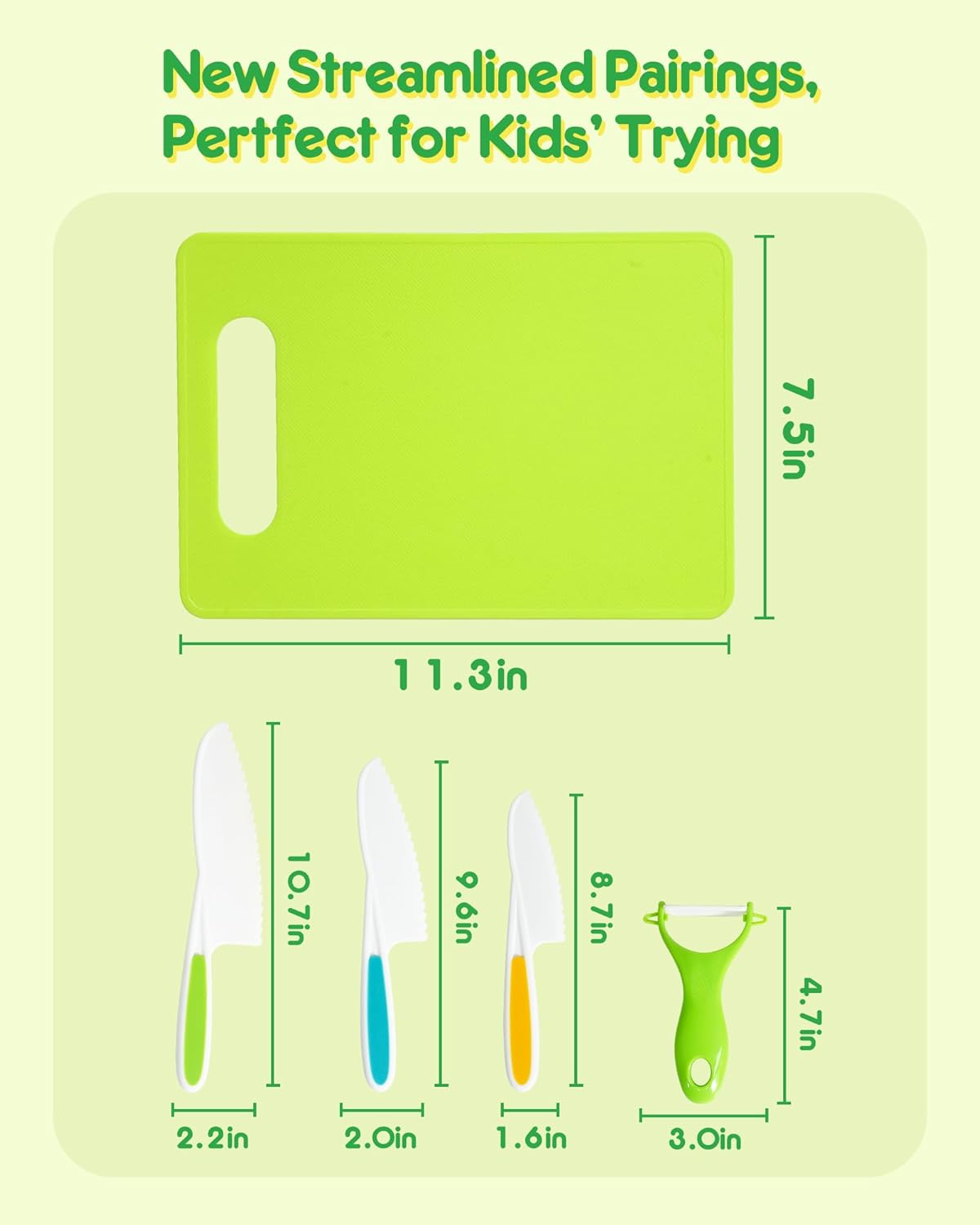 Thumbnail 1 de Kids Knife Set 5‑piece Montessori cooking tools 🍴