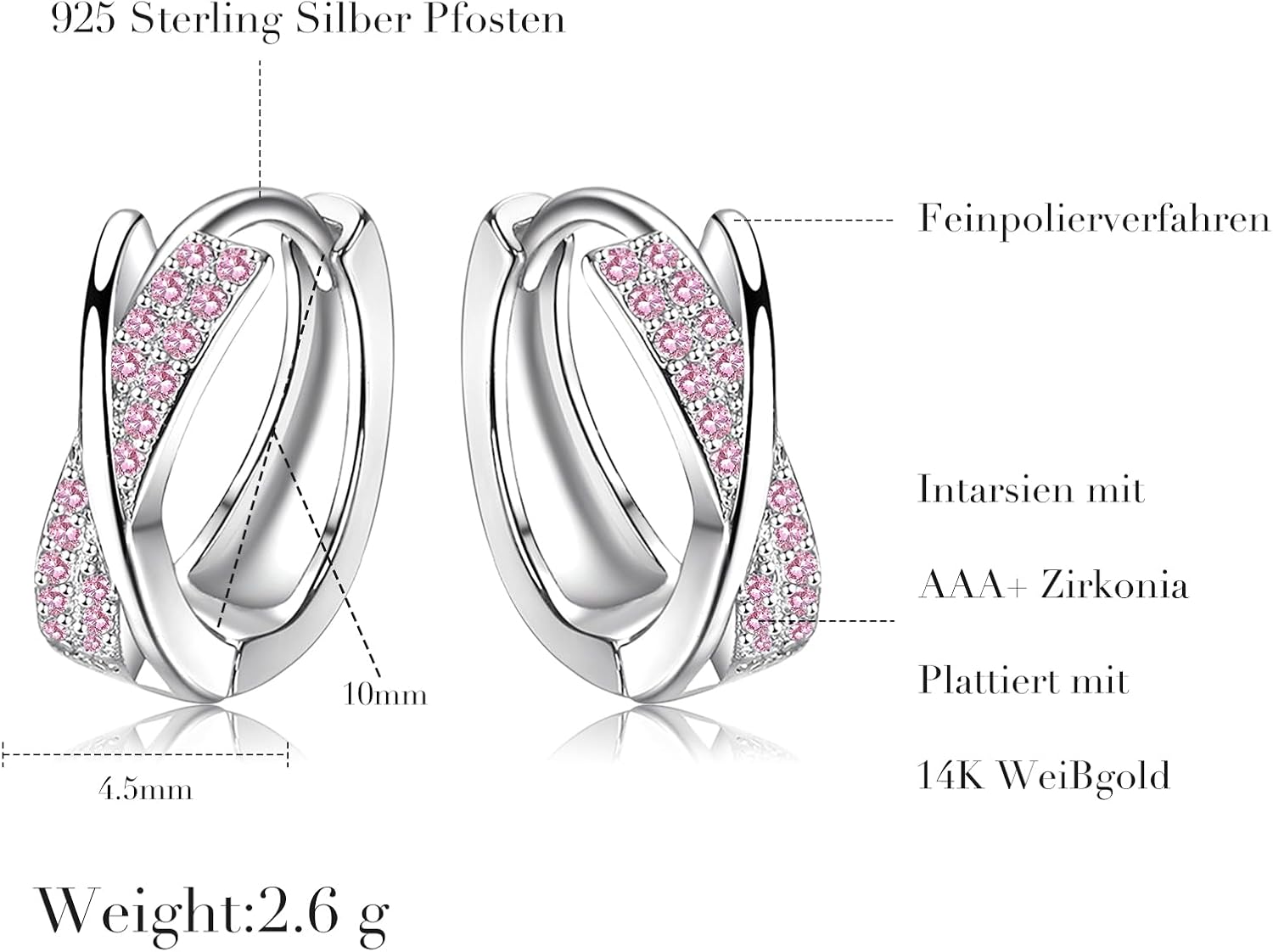 Thumbnail 6 de ilasif Creolen Silber 925 10 mm