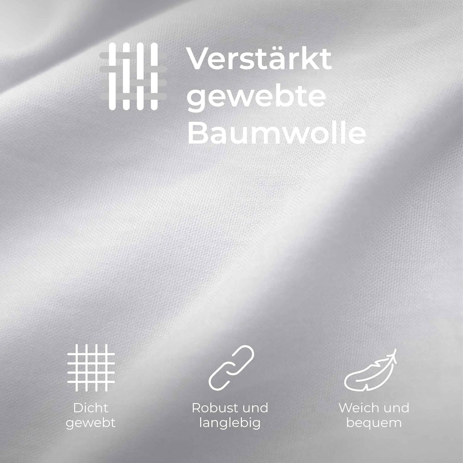 Thumbnail 4 de Kissenbezug Renforcé Baumwolle 40x80 Weiss