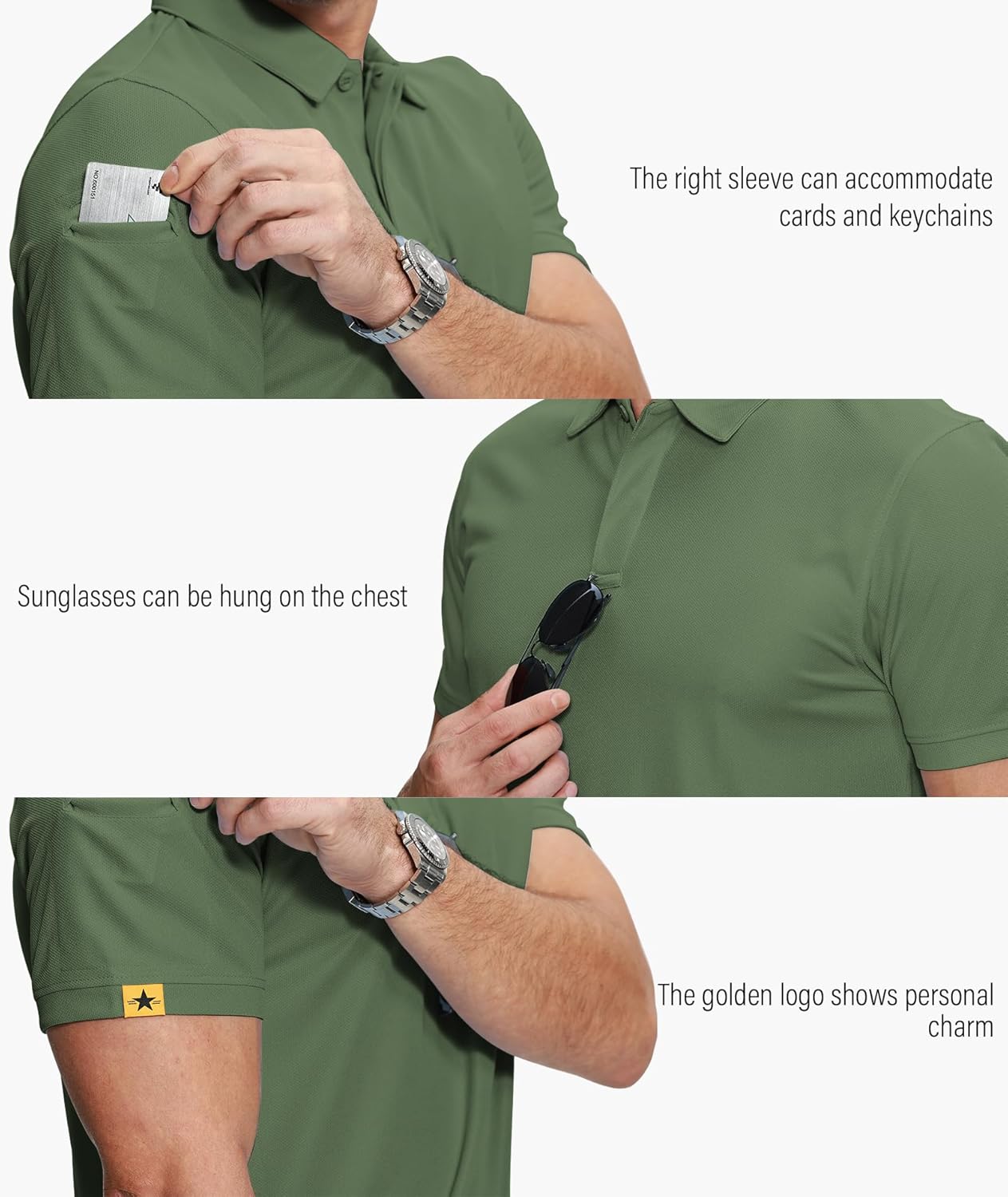 Thumbnail 1 de ZITY Mens Polo Shirt 5 Pack