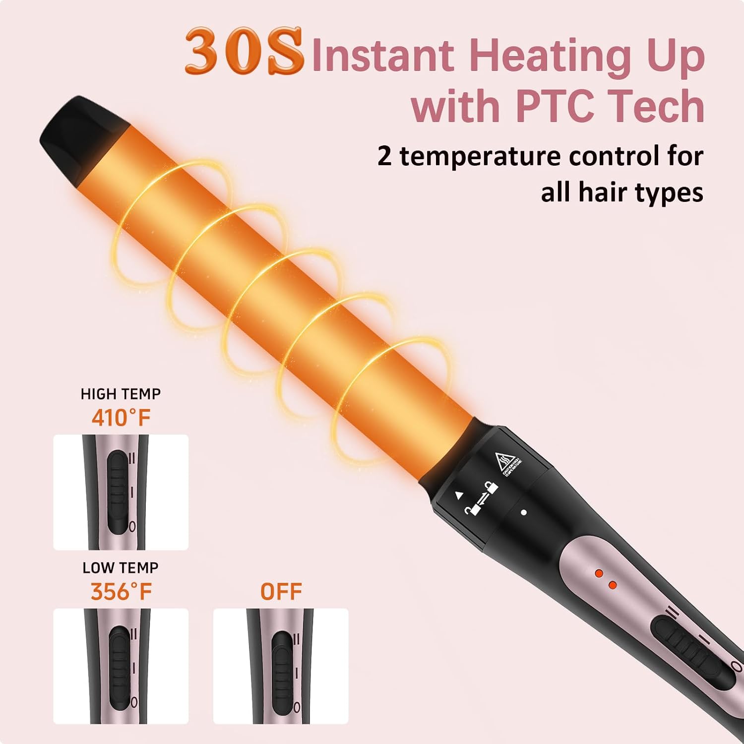 Detalle de Curling Iron Set with Ceramic-Tourmaline Coating