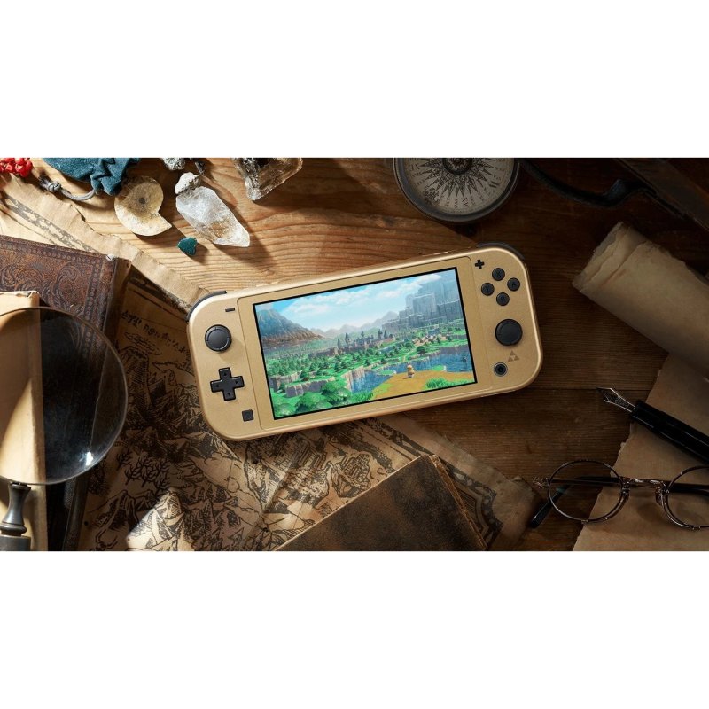 Detalle 2 de Nintendo Switch Lite Hyrule Edition + 12 meses Nintendo Switch Online: portátil y acceso a Zelda
