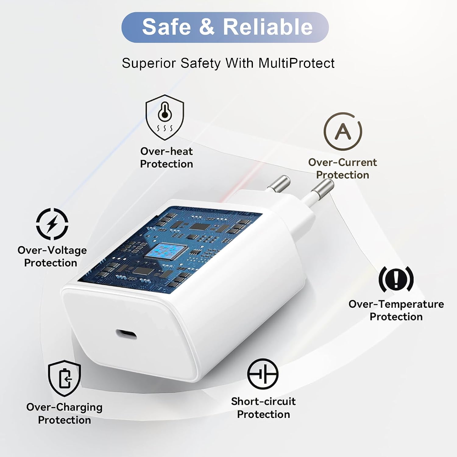 Detalle 2 de Mijun 45 W USB-C-laddare med PD 3.0 och 2 m kabel