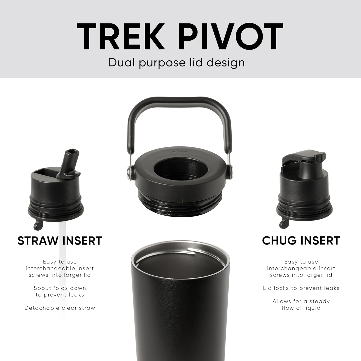 Detalle 2 de Simple Modern Trek Pivot 40oz insulated tumbler 🚰