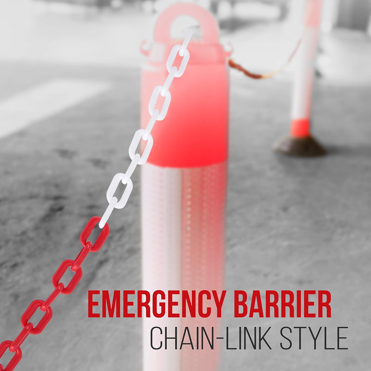 Detalle de Plastic Safety Chain Barrier 82 ft