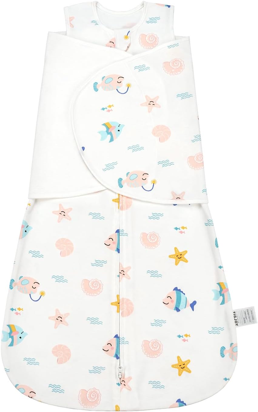 Thumbnail 3 de ZIGJOY Newborn Sleeping Bag Swaddle Wrap 1.0 TOG (100% Cotton) – Ocean, for 0–6 months / 6–12 months