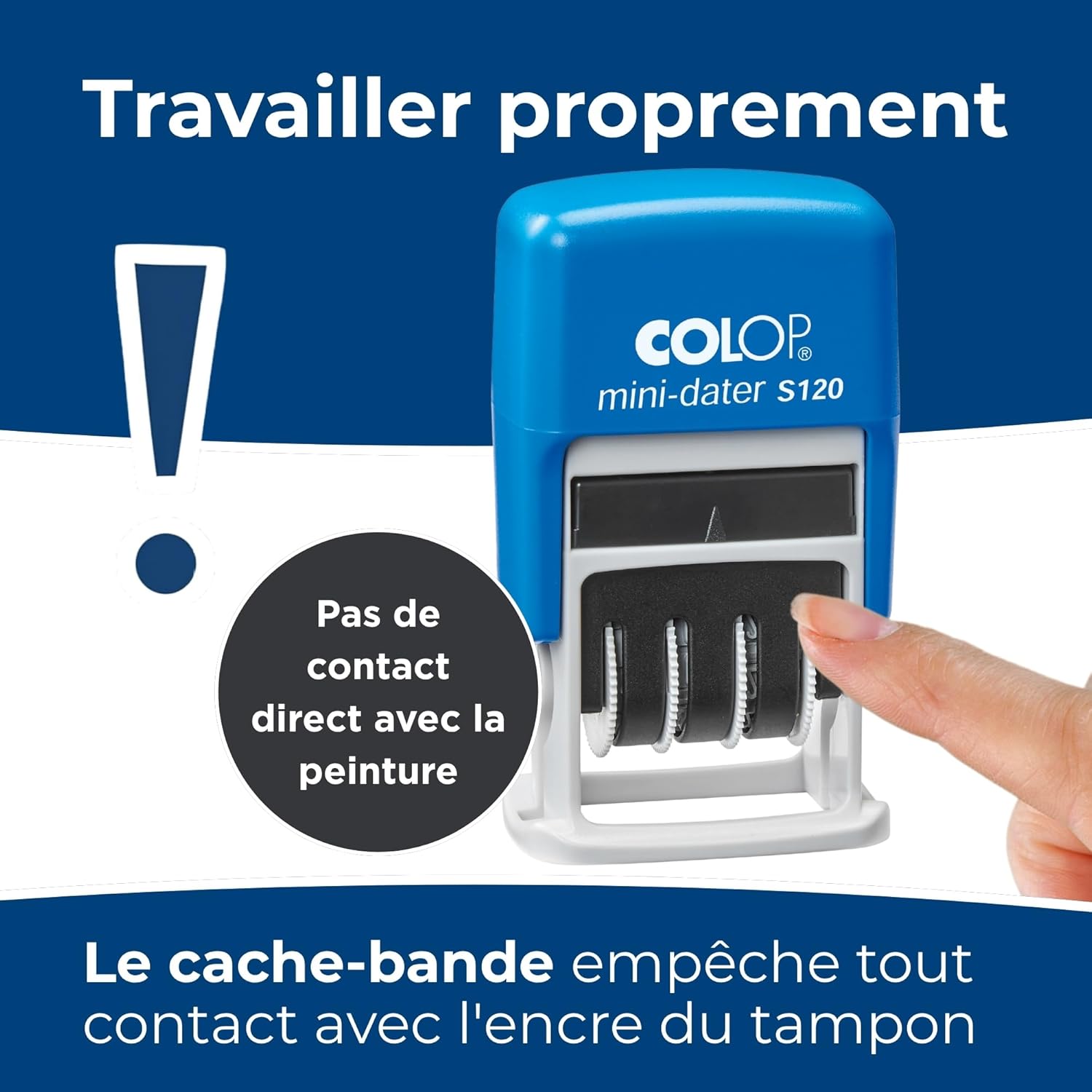Detalle de COLOP Mini Dateur Printer S120 – Dateur compact encre noir, 12 ans, 4 mm