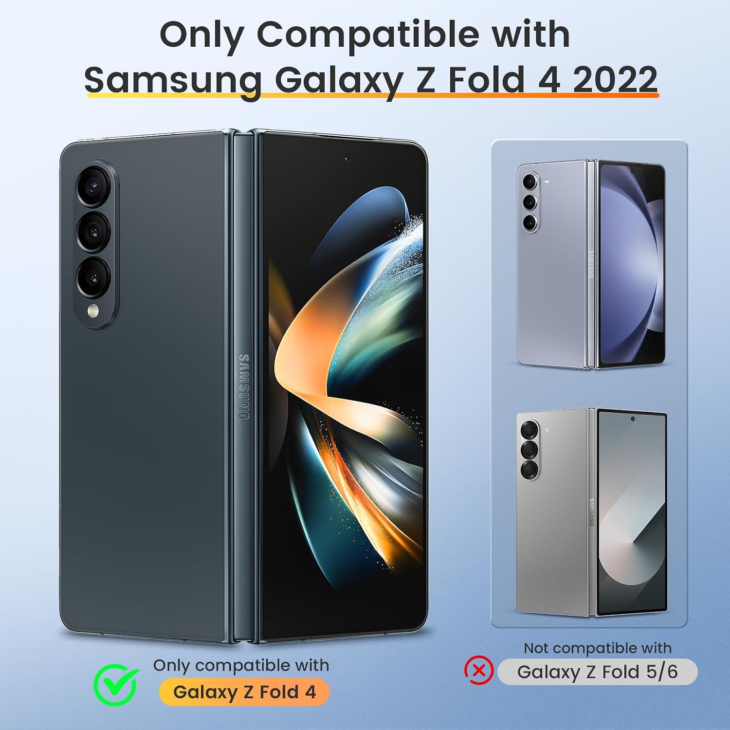 Detalle 2 de VEGO Galaxy Z Fold 4 Case with Hinge Protection, Camera Cover & Stand