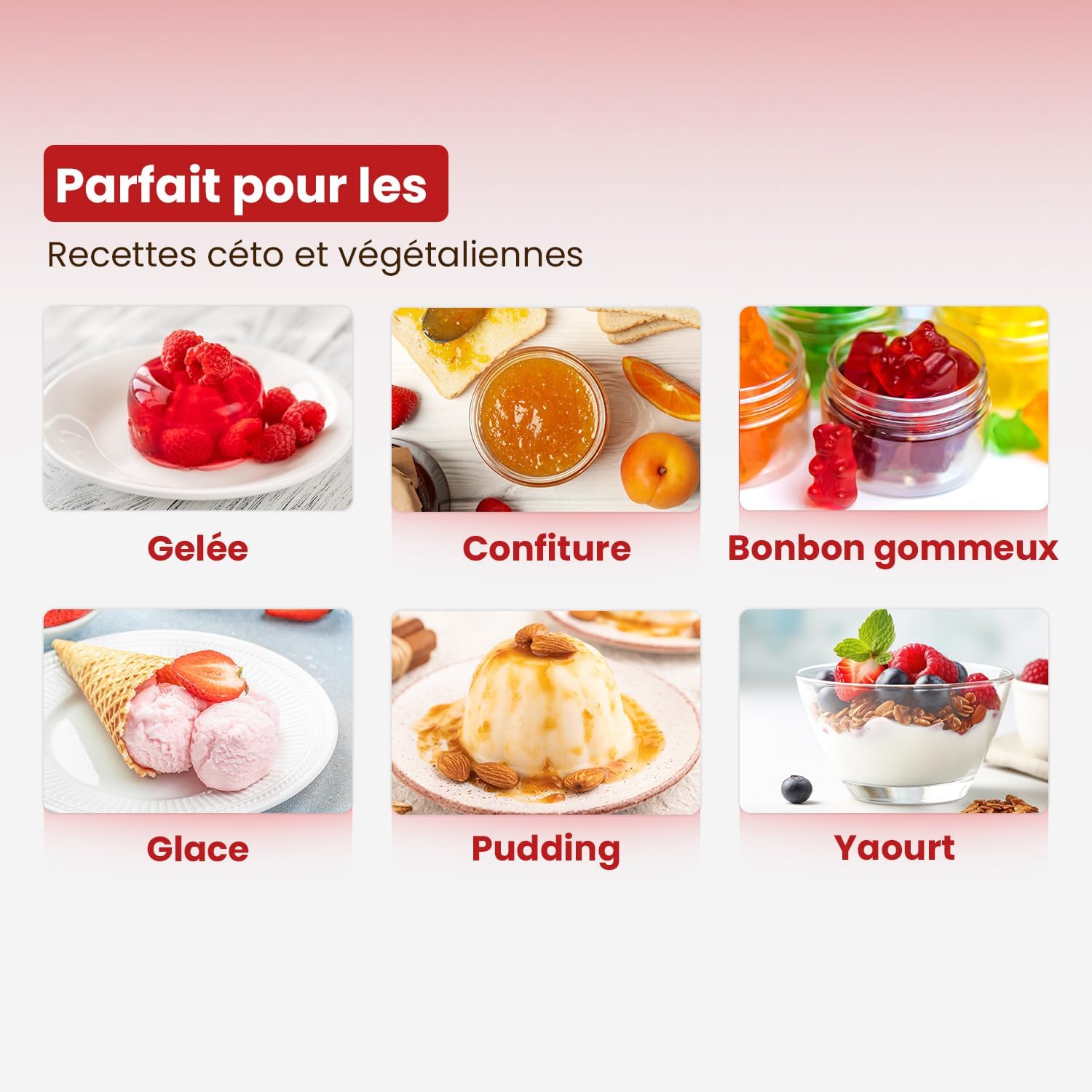 Thumbnail 3 de Agar Agar en poudre 550 g : gélifiant végétal pour gelées, desserts et confitures