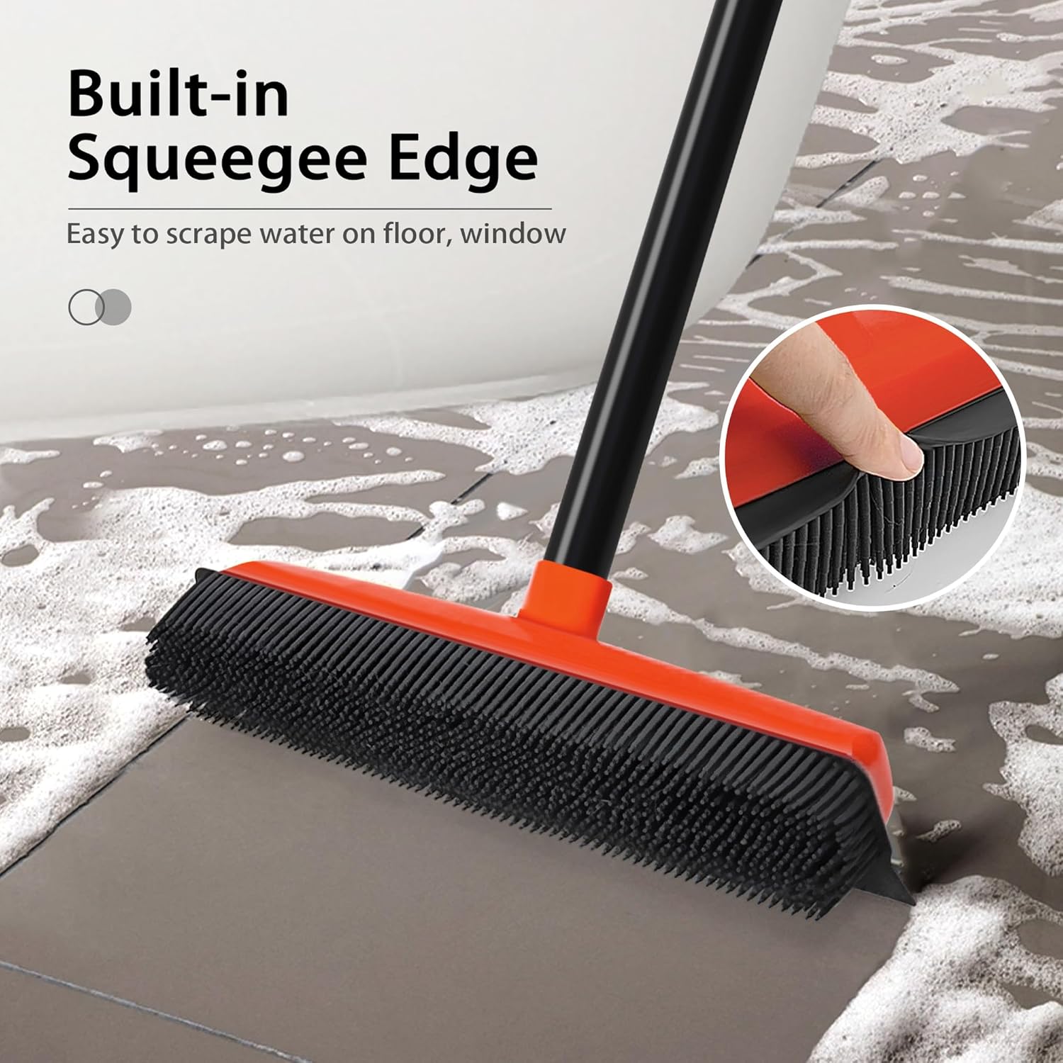 Thumbnail 2 de JEHONN Rubber Broom with Squeegee 134 cm