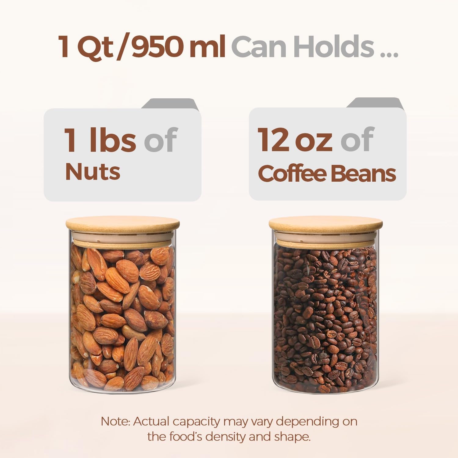 Thumbnail 2 de ComSaf 1 Qt Glass Storage Containers 🥫