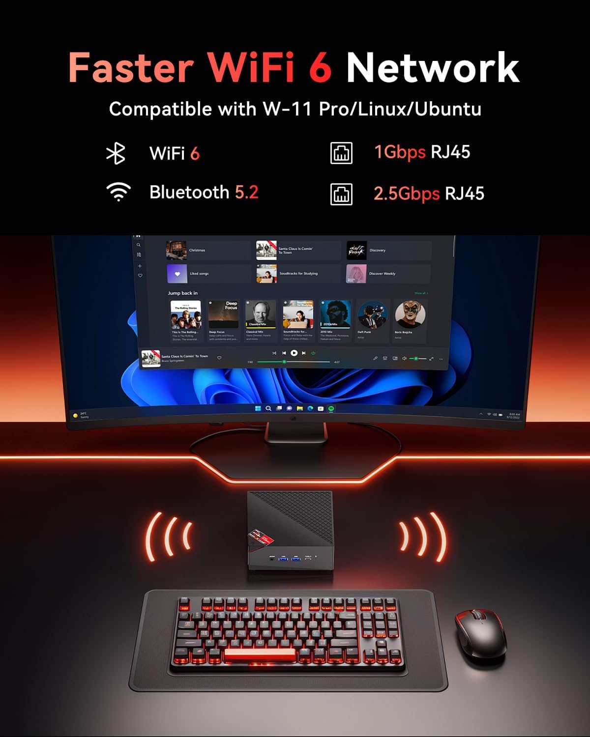 Thumbnail 5 de NiPoGi AM06 PRO Mini PC mit AMD Ryzen 7 7730U, 32 GB RAM, 1 TB SSD, WiFi 6 & Dual-LAN für Büro, Schule und Home-Entertainment