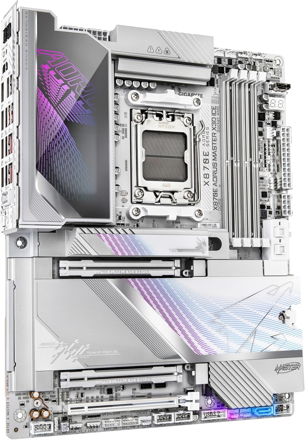 Detalle 2 de GIGABYTE X870E AORUS Master X3D ICE Mainboard für AMD Ryzen 9000 (AM5)