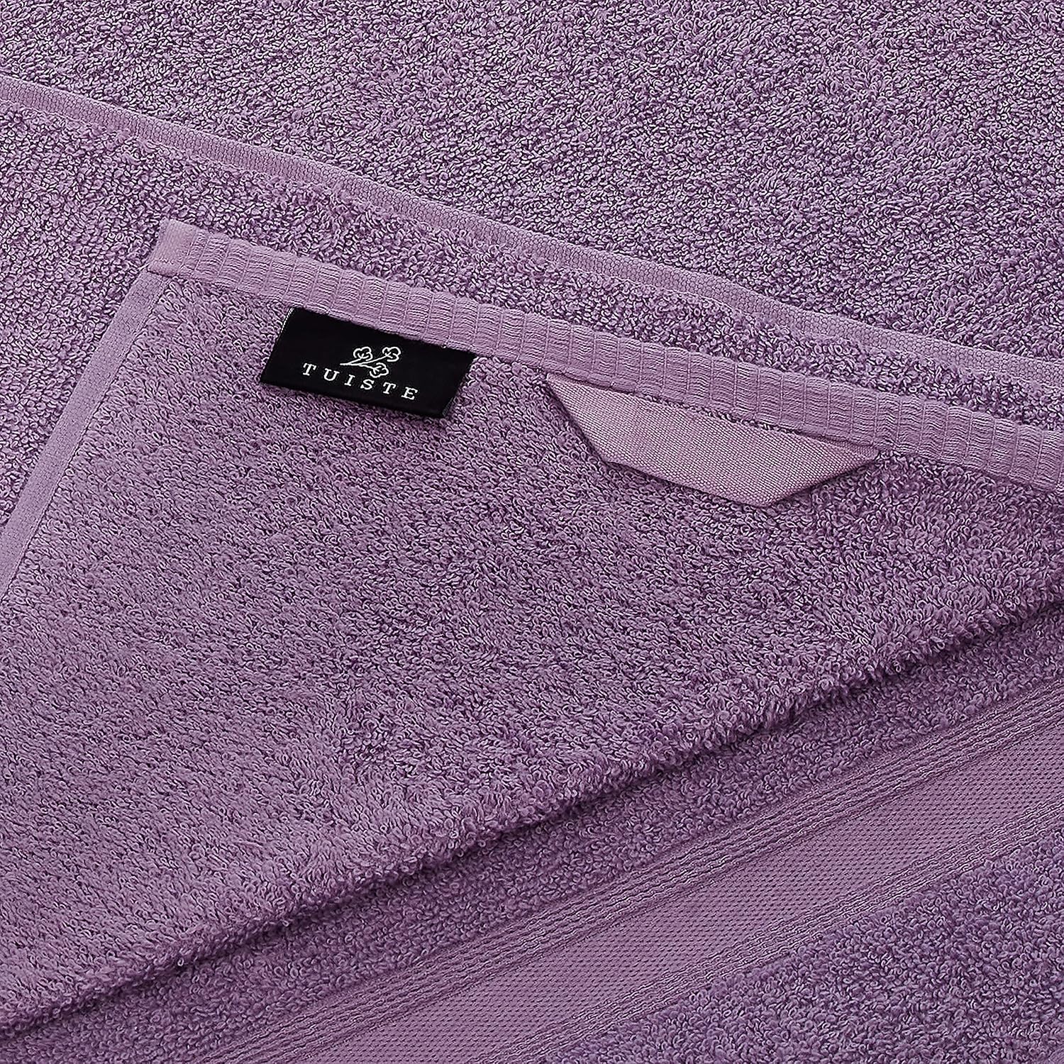 Detalle 2 de Set Asciugamani Tuiste Bagno Lilla Lavanda: 2 Teli Doccia 70x140 cm + 4 Asciugamani 50x90 cm + 2 Ospiti 30x50 cm in Cotone