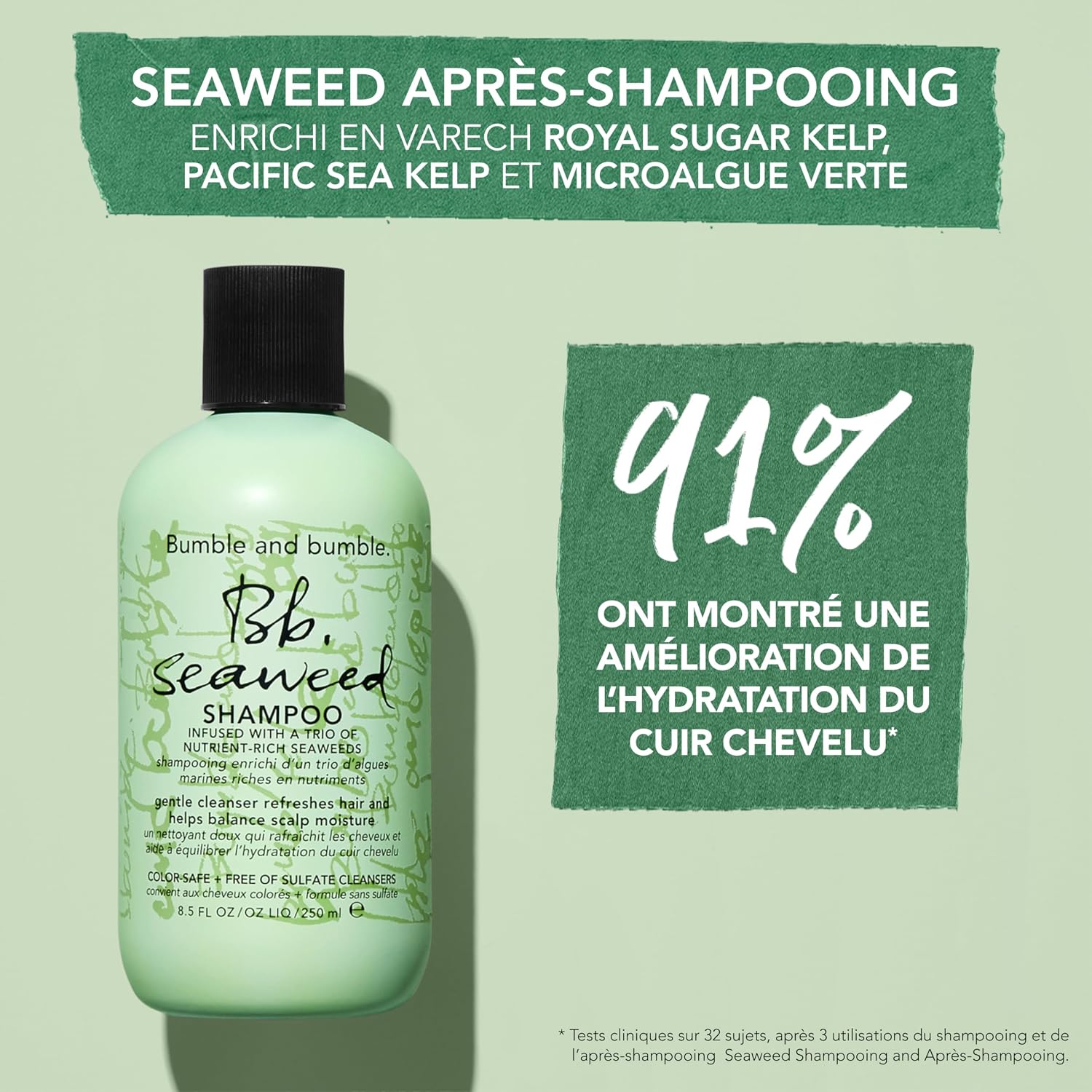 Detalle de Seaweed Shampooing hydratant de Bumble and bumble. Pour cheveux fins à moyens, 250 ml