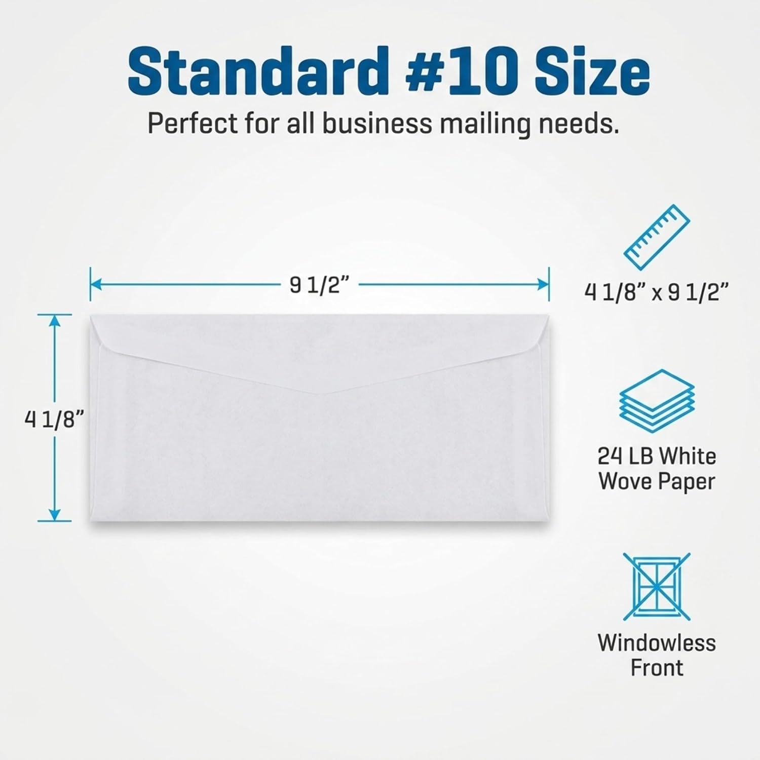 Detalle de Aimoh #10 Security Mailing Envelopes Letter Size, Self Seal, 100 Count