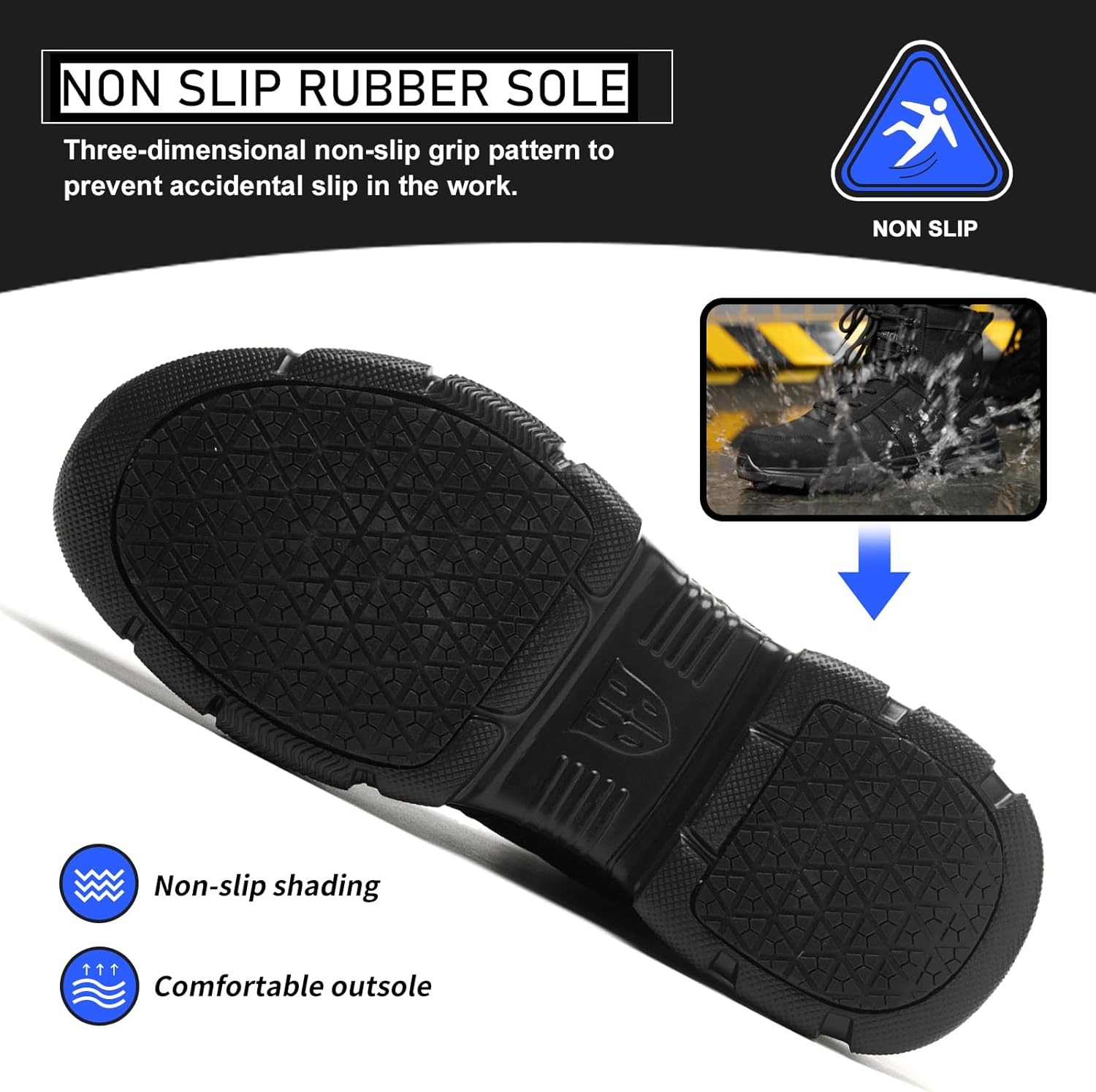 Thumbnail 3 de Safety Boots Lightweight Steel Toe Boots for Men and Women – Comfortable Work Shoes