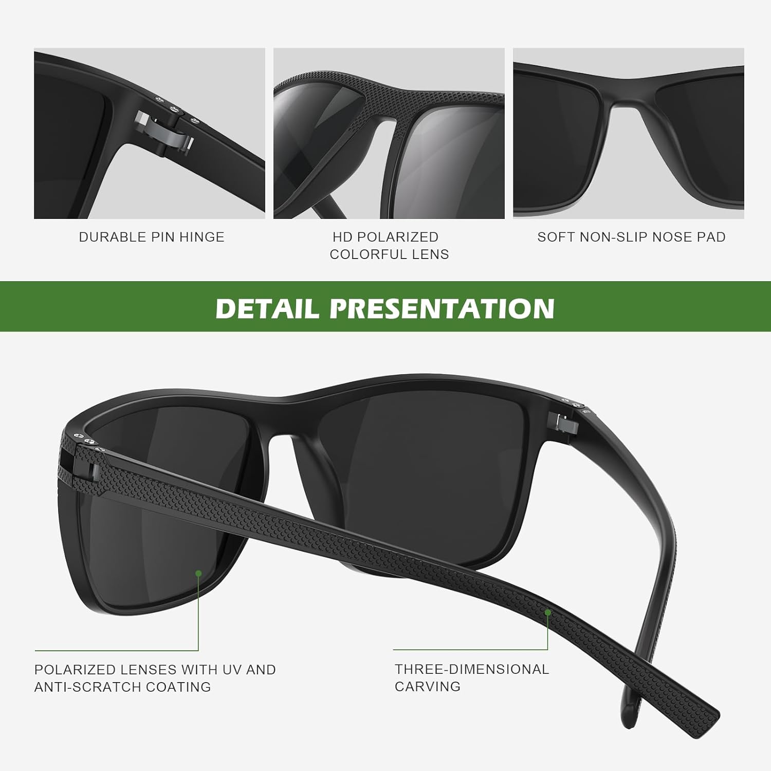 Detalle 2 de Fanshen Polarized Sports Sunglasses 🕶