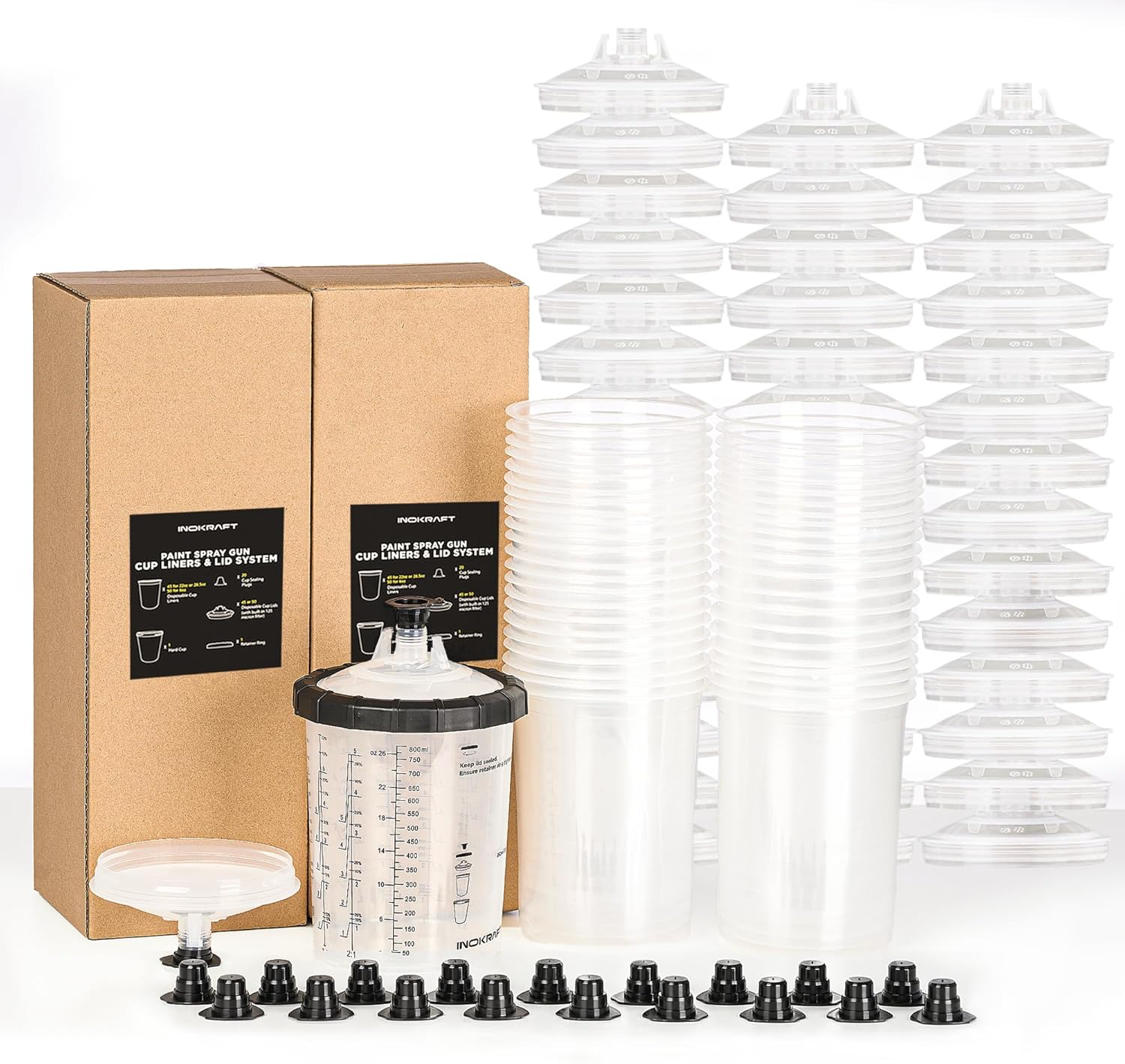 Thumbnail 6 de InoKraft Disposable Spray Gun Cups 22 oz Kit 🎨