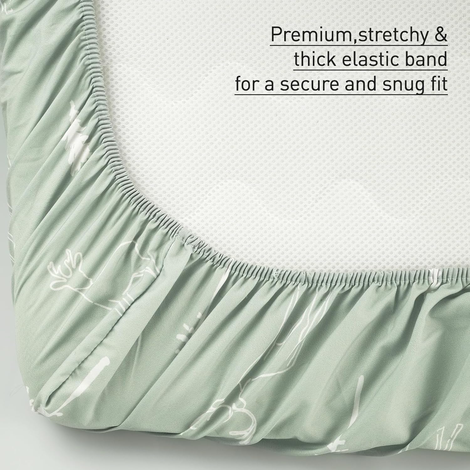 Thumbnail 5 de GLLQUEN BABY 2 Pack Cot Sheets – 100% Microfiber, Breathable, 120 x 60 cm, 360° Elastic Fit