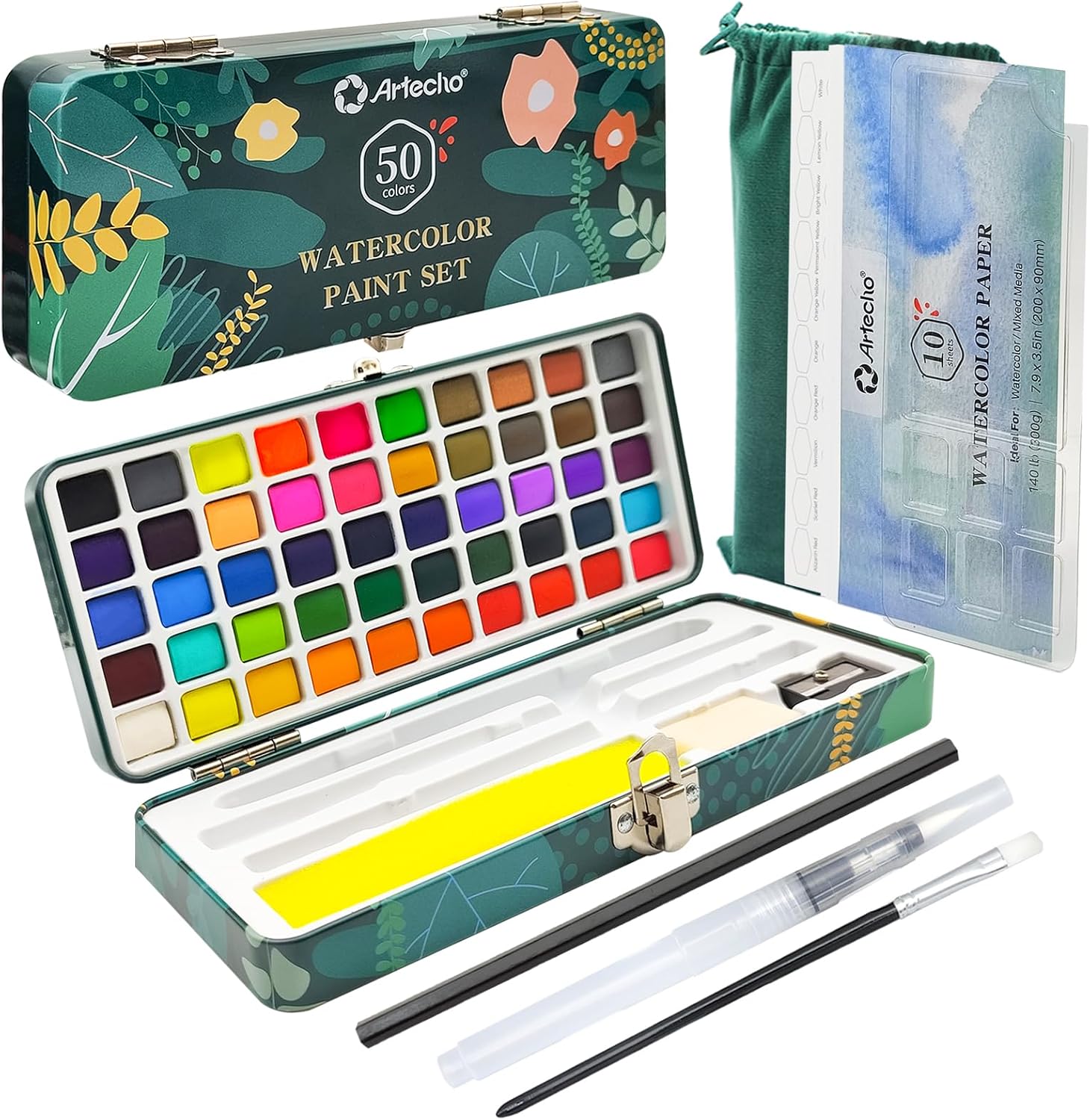 Detalle de Artecho Watercolour Paint Set 50 colours