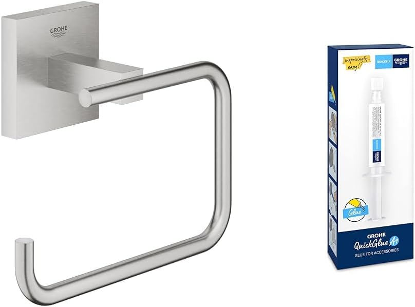 Thumbnail 6 de GROHE Start Cube Dérouleur de Papier Toilette Mural Sans Couvercle – Fixations cachées, Métal Supersteel (40978DC0)